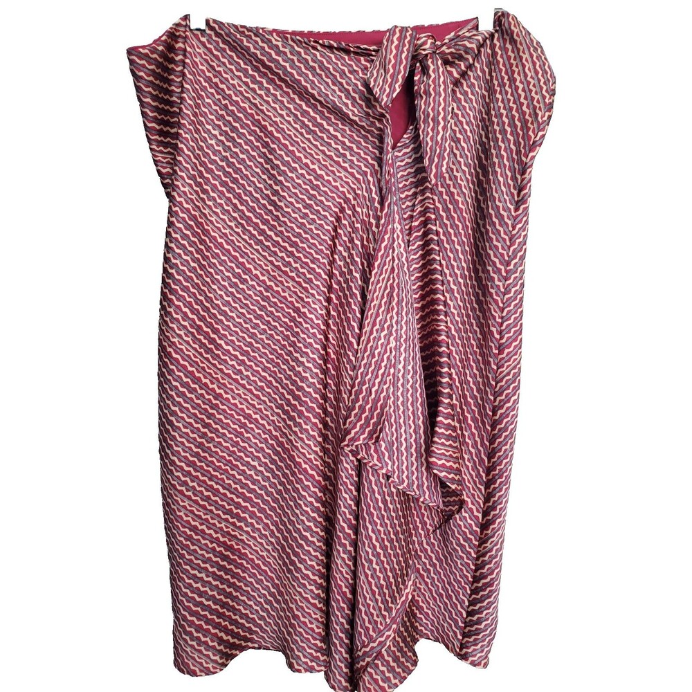 Lauren Ralph Lauren Silky Draped Front Tie-Front Lined Midi Skirt Size 16 NWT